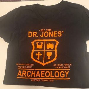 Indiana Jones inspired v neck t shirt. Size small